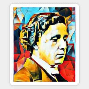 Lewis Carroll Abstract Portrait | Lewis Carroll Abstract Artwork 15 Magnet